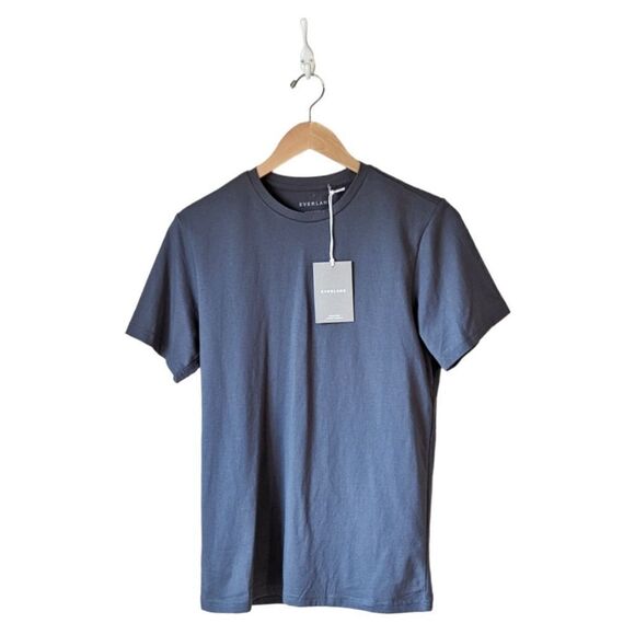 NWT Everlane Organic Cotton Crew Uniform Slim Fit Tee sz S in Slate - Picture 6 of 11